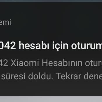 Xiaomi Oturum Açma Hatası