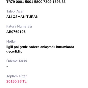 Anadolu Sigorta Tss Fatura Ödememe Zorluğu