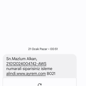 Ayrem Korse Siparişim İçin Oyalanıyorum