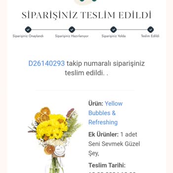 Taze Çiçek Ürünlerini Teslim Etmediği Halde Ettik Maili Atıyor