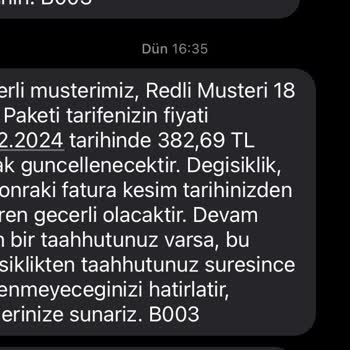 Vodafone Fahiş Tarife Zamları