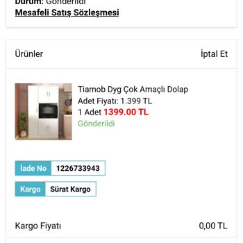 A101 Ürün İadesi Talebi