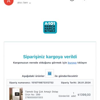 A101 Ürün İadesi Talebi