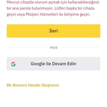 Binance Hesabıma Giriş Yapamıyorum