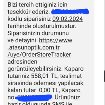 Unresponsive Service and Delayed Glasses Order from Atasun Optik