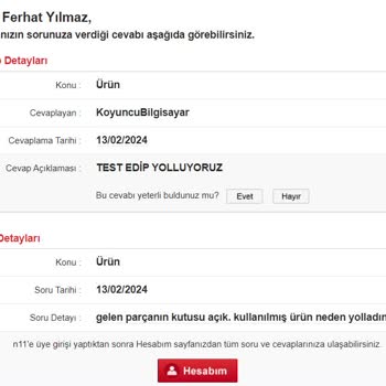 N11 Kullanılmış 2. El Parça Satışına İzin Veriyor