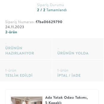 Vivense Ada Yatak Odası
