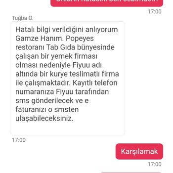 Popeyes Yemek Sepeti Fiyuu Fatura Sorunu Hk