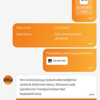 Trendyol'dan PlayStation Sipariş Ettim Yerine Çay Gönderildi