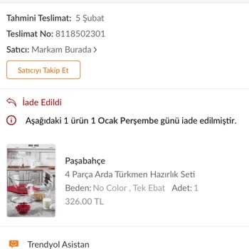 Trendyol İade Eksik Yatırıldı