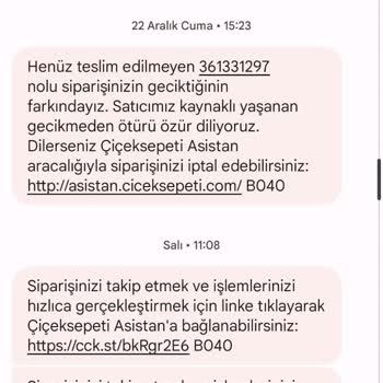 ÇiçekSepeti Elime Ulaşmayan Ürün