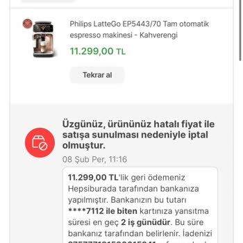Hepsiburada Haksız Sipariş İptali