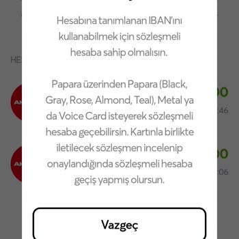 Papara Kart Sözleşmeli Hesaba Geçemiyorum!