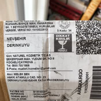 Aras Kargo Sorumsuz Davranışı Ürün Eksik