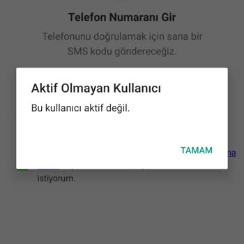 Martı Kullanıcı Aktif Değildir?