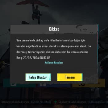 PUBG (Pubgmobile.com) Tanımadığım Birisi Yüzünden Ban Yedim