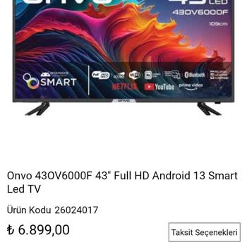 Onvo TV Kurulum Ücretli