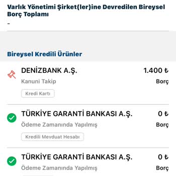 Denizbank Ödemiş Olduğum Borç Findeks'ten Silinmiyor