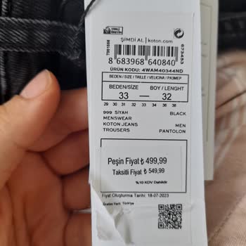 Koton Etiket Farklılığı ve Destek Olmaması