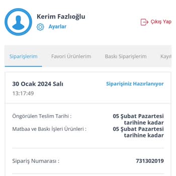 Avansas Siparişi Gönderiyor Para İadesi Yapmıyor Bekliyoruz