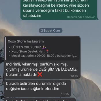 Xoxo Store Değişim İade Mağduriyeti