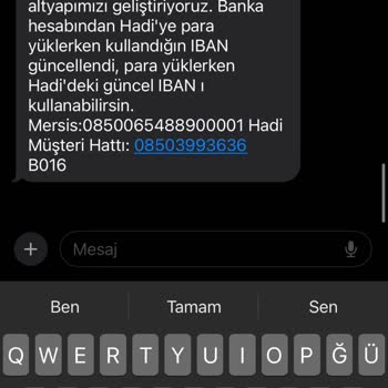 Hadi TOM Pay Hadi Hesabımı Kapattım Hala Mesaj Geliyor