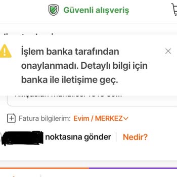 Hepsiburada'dan Alışveriş Yapılamaması