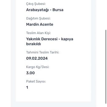 Sürat Kargo Teslim Edilmeyen Kargo