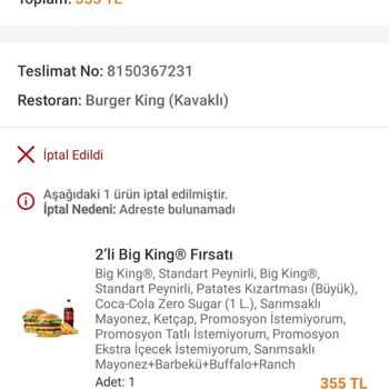 Trendyol Yemek Ve Kuryesi Beni Mağdur Etti