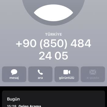 0850 484 24 05 İstenmeyen Aramalar Ve Tahakkuk Süresi Uyarısı