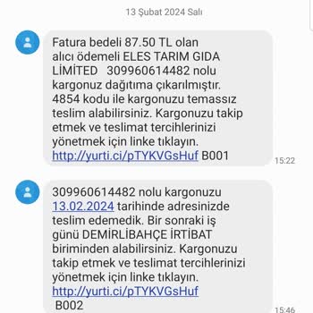 Geç Haber Verip 15 Dakika Sonra Gelen Yurtiçi Kargo