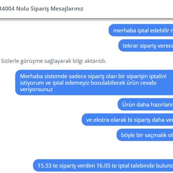 Taze Çiçek Siparişimi İptal Etmiyor