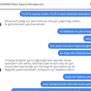 Taze Çiçek Siparişimi İptal Etmiyor