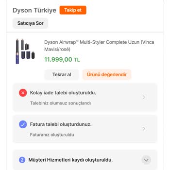 Hepsiburada Mağazasından Satın Aldığım Dyson Cihazım Sahte Çıktı