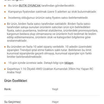 Trendyol Ve Butik Oyuncakçı Şikayet