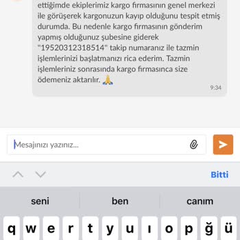 Sürat Kargo Kayıp Ürün Sorun Çözülememesi