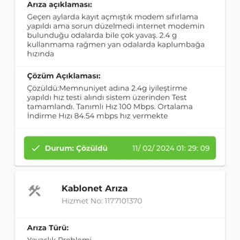 Kablo Net Yavaşlık Problemi Giderilmiyor