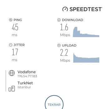Vodafone'un Mobil İnternet Kalitesizliği