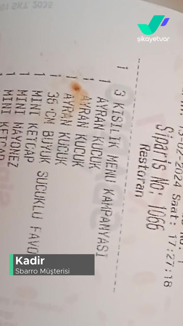 Sbarro Şikayet Son Kullanma Tarihi Yakın Ayran videonun kapak resmi