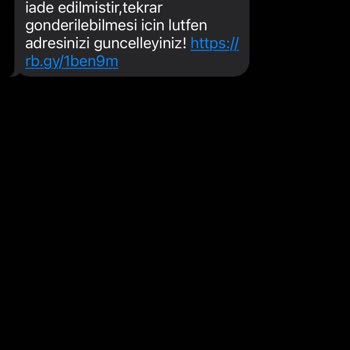 Kargo İade Eksik Adres