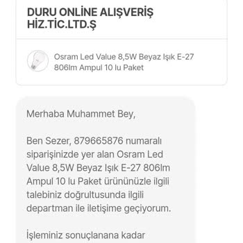 Hepsiburada Sattığı Bozuk Ürünle İlgili Günlerdir Bekletiyor