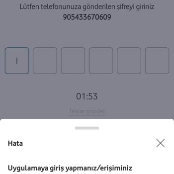 Vodafone Pay Hesaba Giriş Yapamıyorum