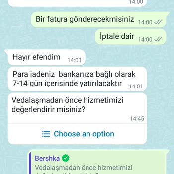 Bershka Para İadesi Yapmıyor