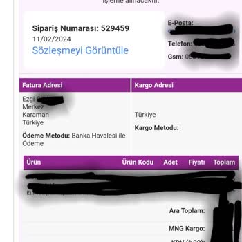 Mama Kumbarasından Verdiğim Siparişin Akıbeti Belli Değil.