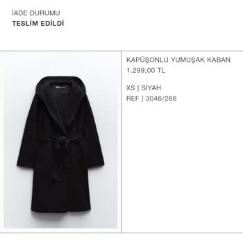 Zara İadeye Gönderdiğim Ürün Ulaşmadı Diyor