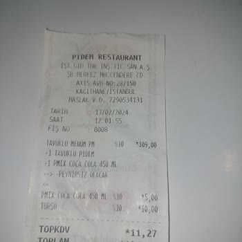 Pidem Restaurant Bitmeyen Servis Süresi