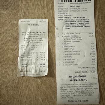 Köfteci Yusuf Caferağa Şube Yanlış Sipariş Teslimi