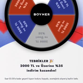 Boyner'den Çark Çevirdiğim Halde Uygulamıyor