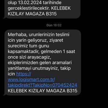 Kelebek Mobilya Zamanında Arama Yapılmasına Rağmen Yapılmayan Teslimat