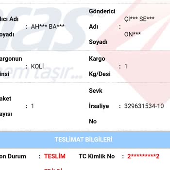 Aras Kargo Kargom Nerede Kime Teslim Edildi?